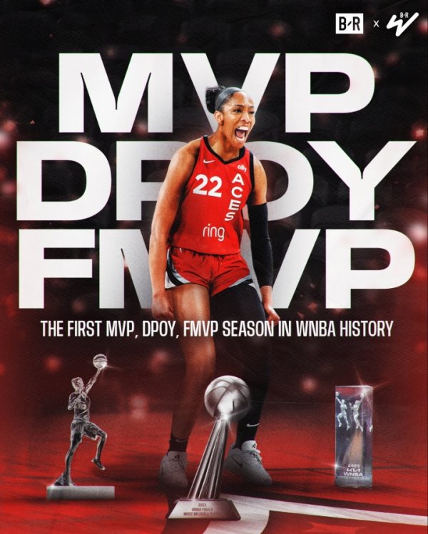 🎉四项冠军！阿贾-威尔逊同年DPOY+最有价值球员+F最有价