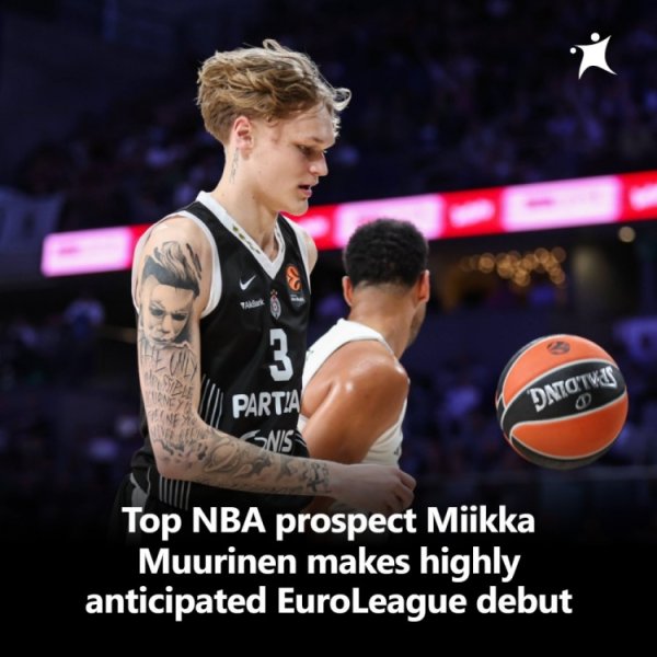 穆里宁欧篮联首秀打3分钟没积分  ！此前职业联赛  两场分别